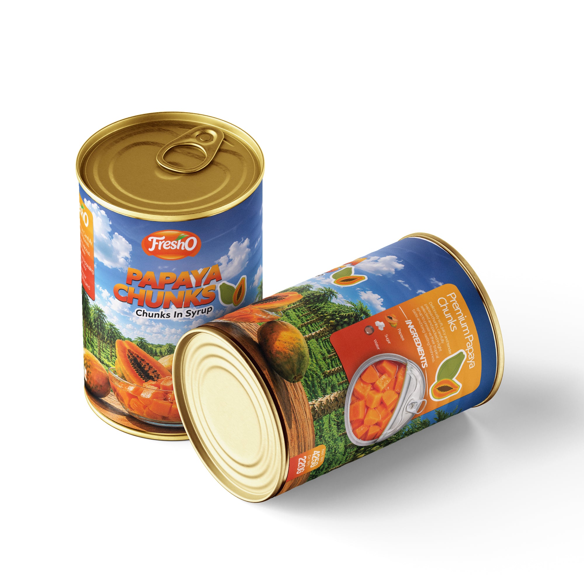 Fresho Papaya Chunks in Light Syrup