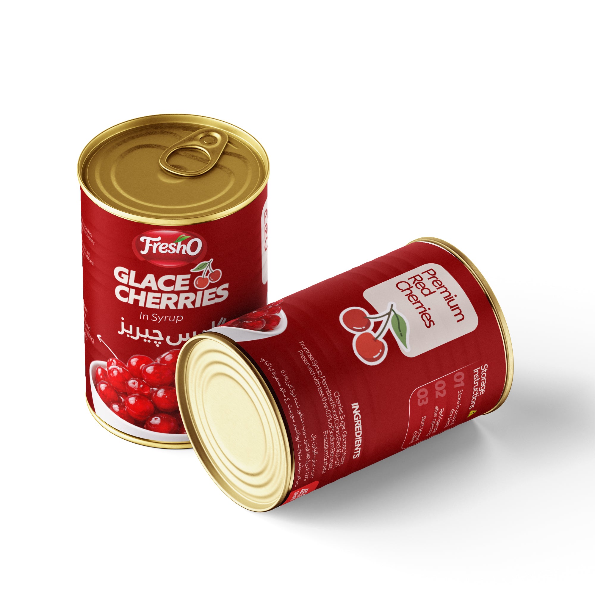 Fresho Glace Cherries in Heavy Syrup
