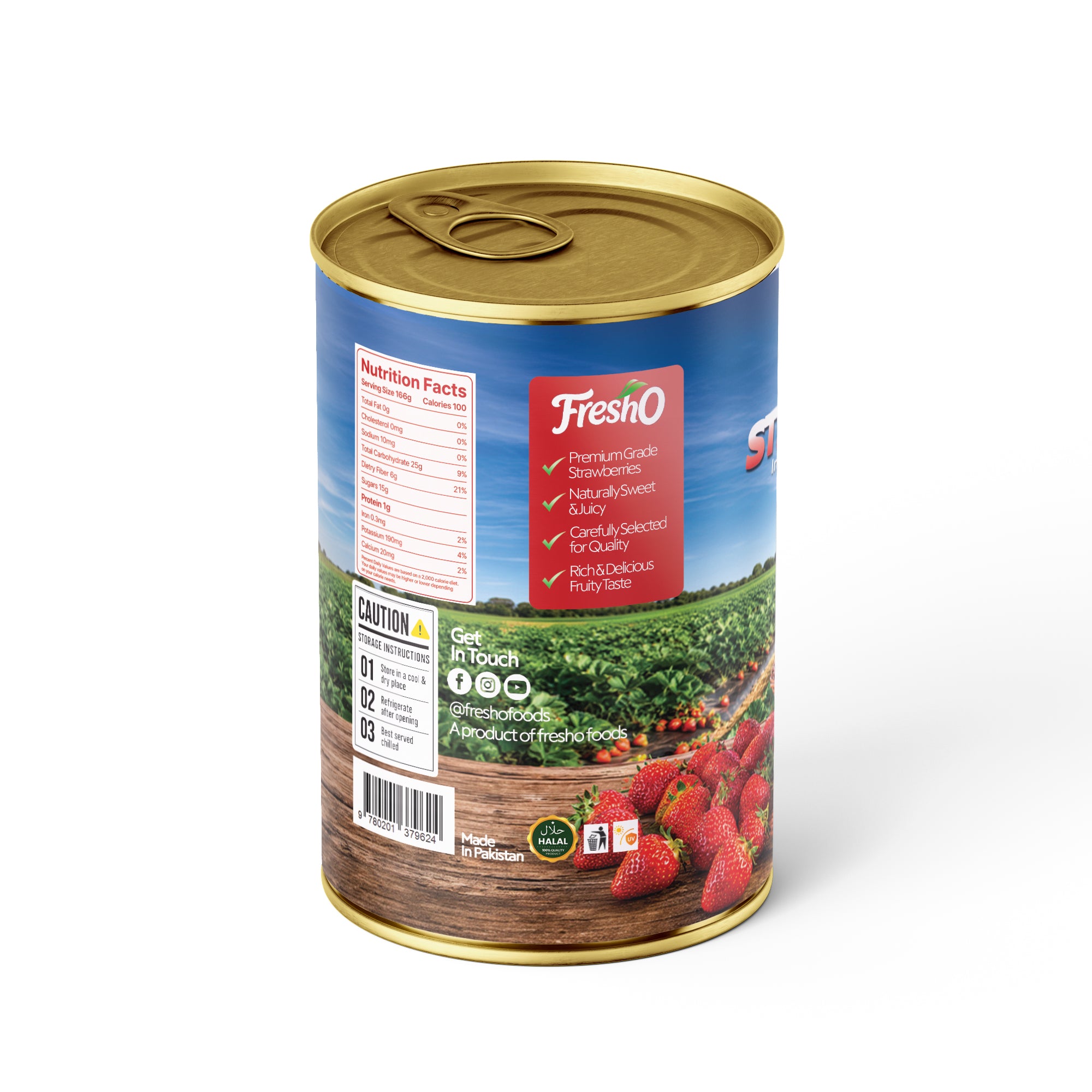 Fresho Strawberries in Light Syrup