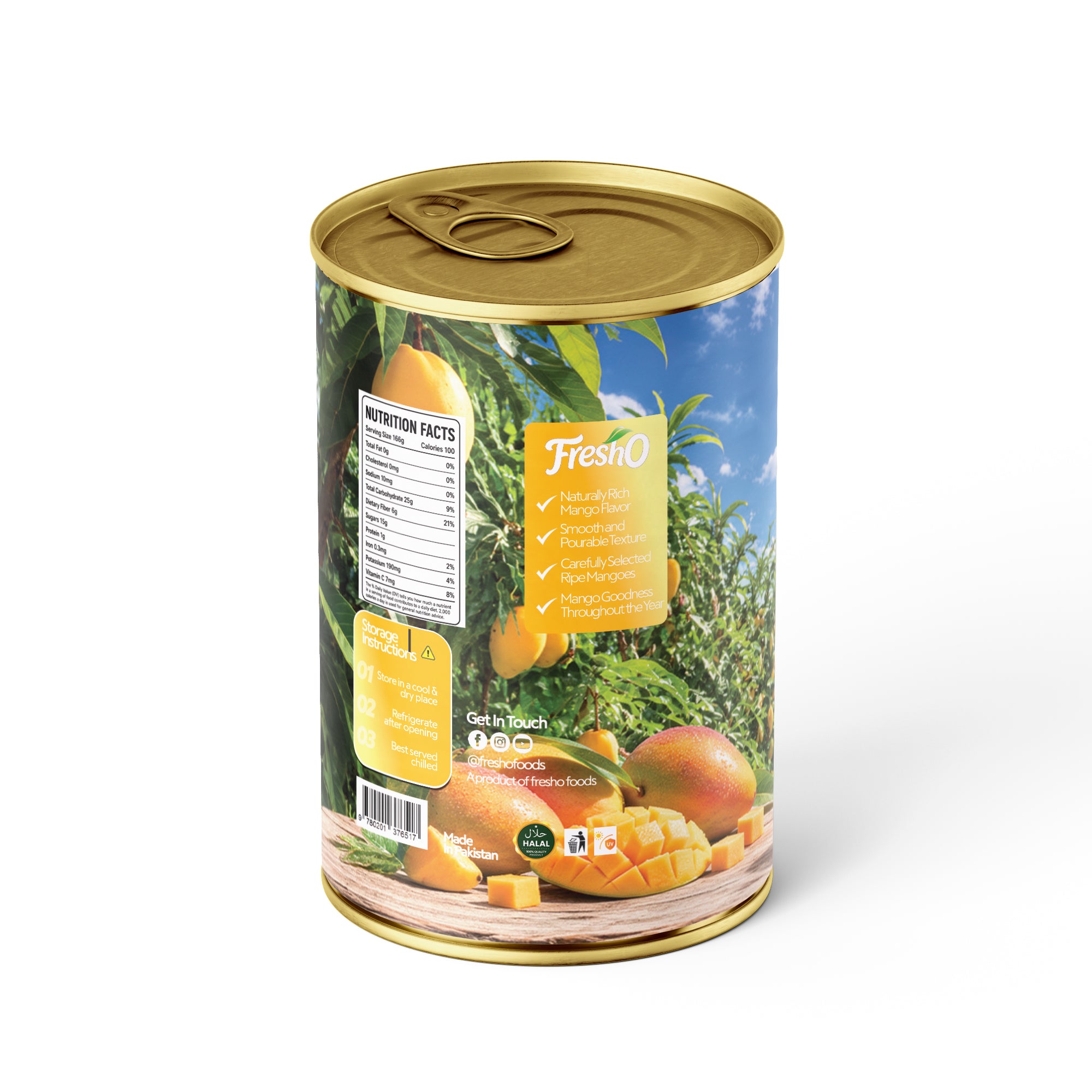 Fresho Pure Natural Mango Puree Pack