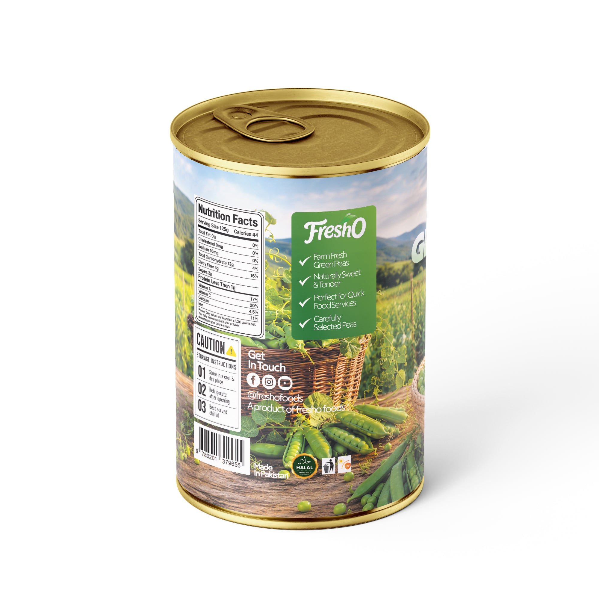 Fresho Tender Green Peas Light Brine