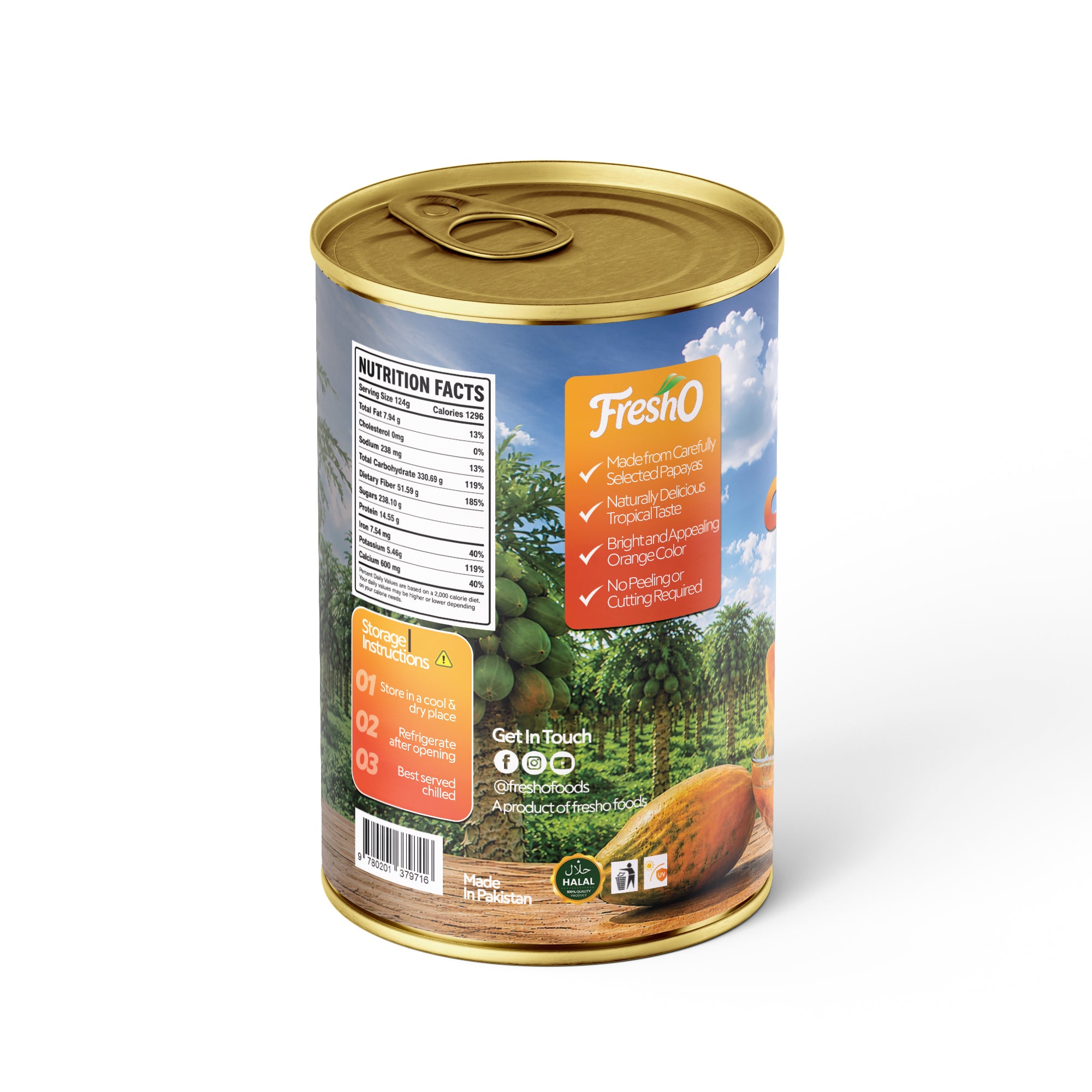 Fresho Papaya Chunks in Light Syrup